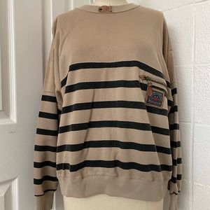 Vintage Gitano Brown Stripe Pullover